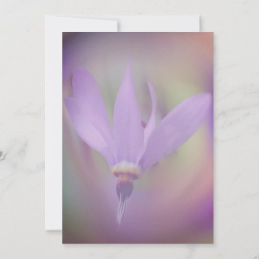 Bleke Paarse bloemenbruiloft Save The Date (Achterkant)