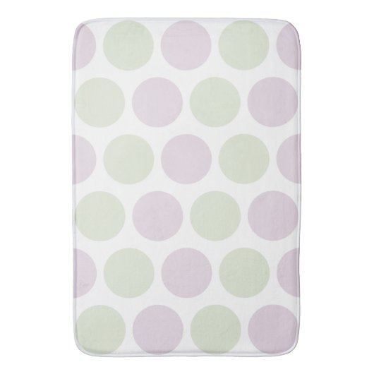 Bleke Paarse en groene Stippen Bath Mat (Voorkant Verticaal)