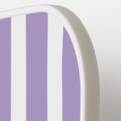 Bleke Paarse en Witte Strepen Pickleball Paddle (Links Detail)
