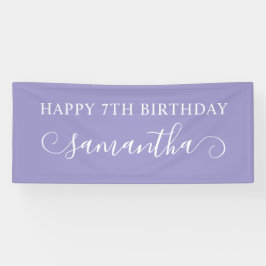 Bleke Paarse Happy 7th Birthday Schattigee Krulnaa Spandoek