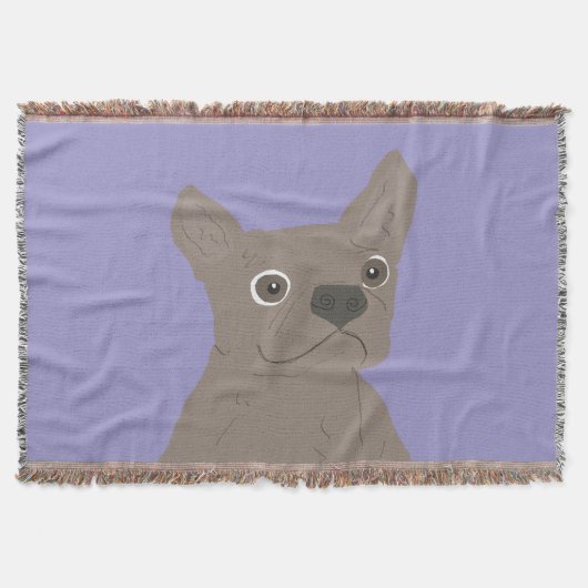 Bleke Paarse Hond Deken (Voorkant)