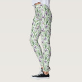 Bleke Paarse Iris All-Over-Print Leggings (Links)
