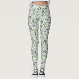 Bleke Paarse Iris All-Over-Print Leggings