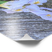 Bleke Paarse Iris Bloemen Foto Afdruk (Hoek)