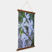Bleke Paarse Iris Bloemen Hangend Wandkleed (Gebogen)