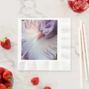 Bleke Paarse Iris bloemenservetten Servet