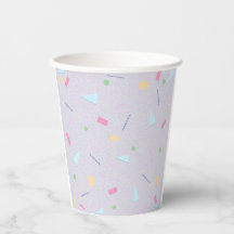Bleke Paarse jaren '80 Print Paper Cups