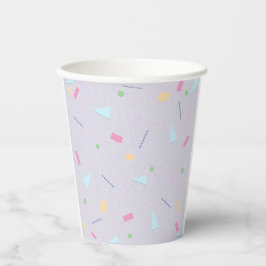 Bleke Paarse jaren '80 Print Paper Cups Papieren Bekers
