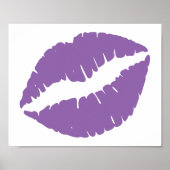 Bleke Paarse Lippenstift Lippen Poster (Voorkant)