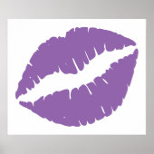 Bleke Paarse Lippenstift Lippen Poster (Voorkant)