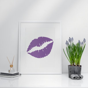 Bleke Paarse Lippenstift Lippen Poster