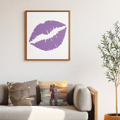 Bleke Paarse Lippenstift Lippen Poster