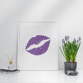 Bleke Paarse lippenstift Poster
