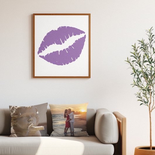Bleke Paarse lippenstift Poster