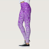 Bleke Paarse met sproeten Print Leggings (Links)
