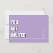 Bleke Paarse minuscule kerkuitnodiging (Voorkant)