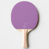 Bleke Paarse monogrammen Ping Pong Paddle Tafeltennisbatje (Achterkant)