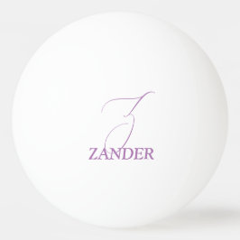 Bleke Paarse monogrammen Pingpongbal