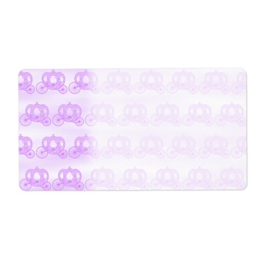 Bleke Paarse Patroon van Princess Carriages Etiket (Voorkant)