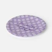 Bleke Paarse Polka Dot 21ste Verjaardag Papieren Bordje (Gekanteld)
