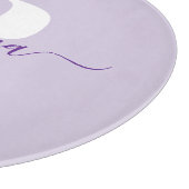 Bleke Paarse scriptnaam vet monogram Snijplank (Hoek)