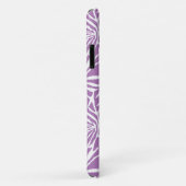 Bleke Paarse tropische bladherhalingspatroon Case-Mate iPhone Case (Achterkant/rechts)