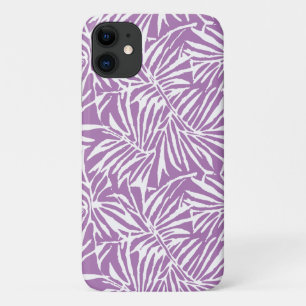 Bleke Paarse tropische bladherhalingspatroon Case-Mate iPhone Case