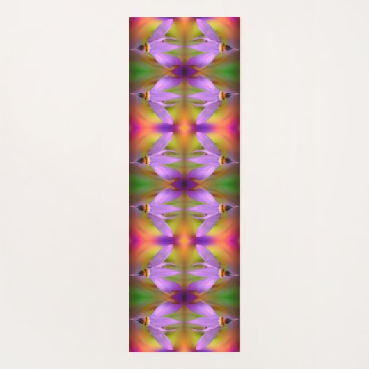 Bleke Paarse ventilator Sluit Abstract Yogamat (Achterkant)