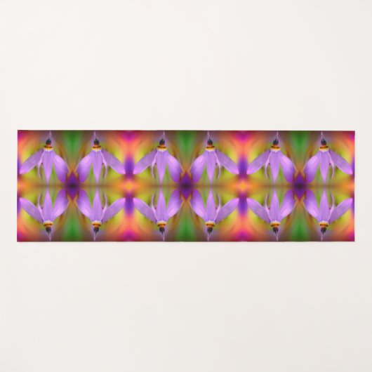 Bleke Paarse ventilator Sluit Abstract Yogamat (Voorkant (horizontaal))