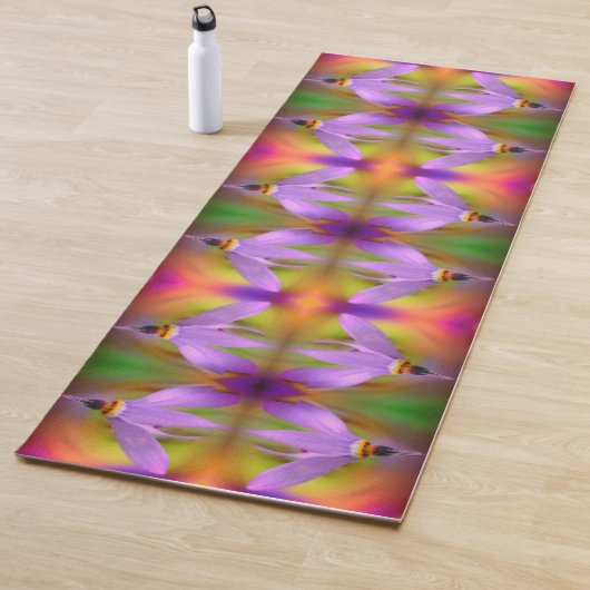 Bleke Paarse ventilator Sluit Abstract Yogamat (In situ)