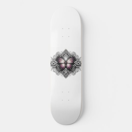 Bleke Paarse vlinder Persoonlijk Skateboard (Voorkant)