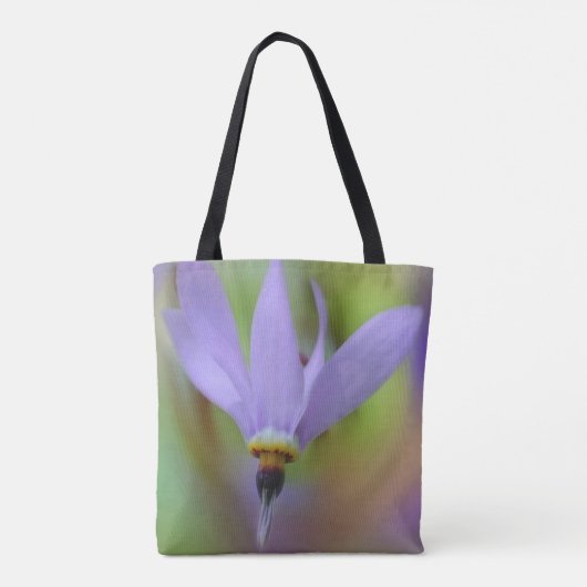 Bleke Paarse wilde bloem Tote Bag (Achterkant)