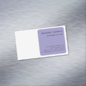 Bleke Paarse witte minimalistische klassieker Magnetisch Visitekaartje (Voorbeeld)