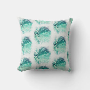 Bleke palmboom blad geschilderd patroonkussen kussen