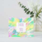 Bleke pasta Abstracte kunst Dank u Briefkaart (Staand voorkant)