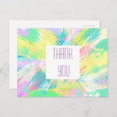Bleke pasta Abstracte kunst Dank u Briefkaart (Voorkant / Achterkant)