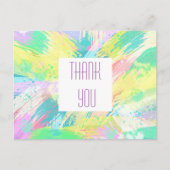 Bleke pasta Abstracte kunst Dank u Briefkaart (Voorkant)