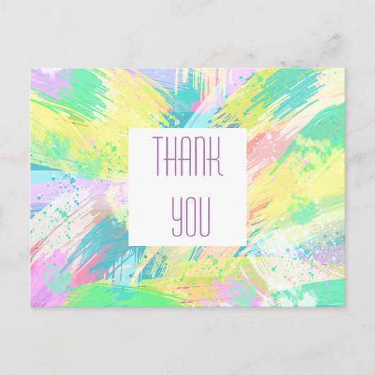 Bleke pasta Abstracte kunst Dank u Briefkaart (Voorkant)