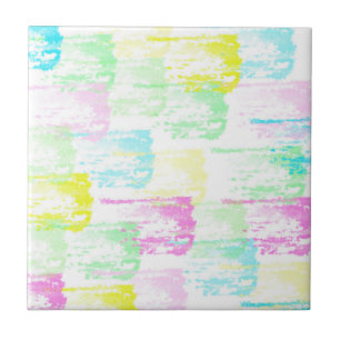 Bleke pasta Turquoise Green Blue Roze Abstracte ku Tegeltje