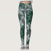 Bleke pasteelgroene witte, niet-gedomesticeerde me leggings (Voorkant)
