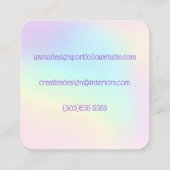 Bleke pasteelregenboogdragende Visitekaartjes (Achterkant)