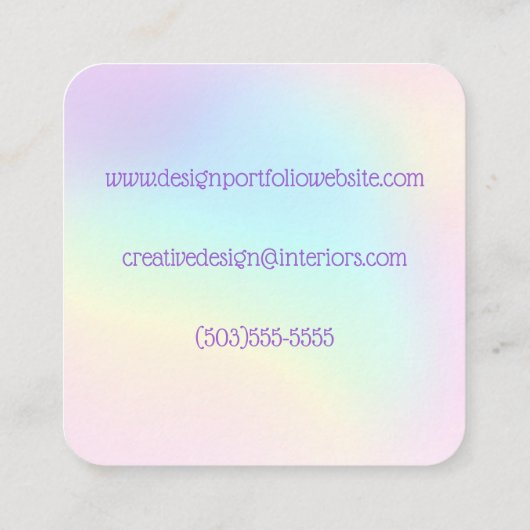 Bleke pasteelregenboogdragende Visitekaartjes (Achterkant)