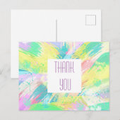 Bleke Pastel Abstracte Kunst Bedankt Briefkaart (Voorkant / Achterkant)