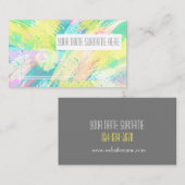 Bleke Pastel Abstracte Kunst Jouw naam Achternaam Visitekaartje (Voorkant / Achterkant)