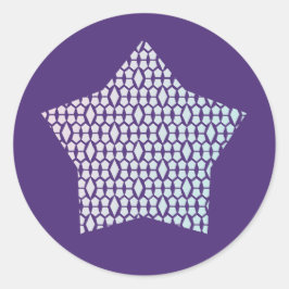 Bleke Pastel Dream Honingraat en Diamantster Ronde Sticker