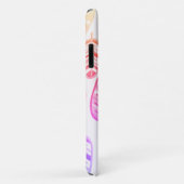 Bleke Pastel kleurenroze bladeren iPhone 11 Hoesje (Achterkant/rechts)