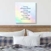 Bleke pastel regenboog Inspirerend bevestiging Canvas Afdruk (Insitu (Slaapkamer))