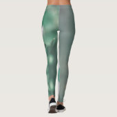 Bleke Pastelgroene Witte Klokbloem Leggings (Achterkant)