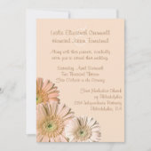 Bleke Peach Gerber Daisy Custom Wedding Invitation Kaart (Voorkant)