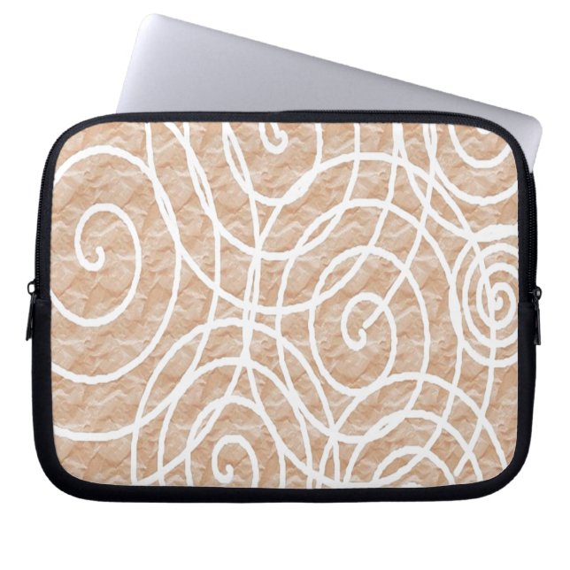 Bleke pekelcirkels laptop sleeve (Voorkant)